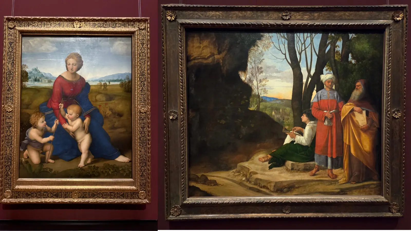 Raphael’s Madonna del Prato and Giorgione’s The Three Philosophers at the Kunsthistorisches Museum